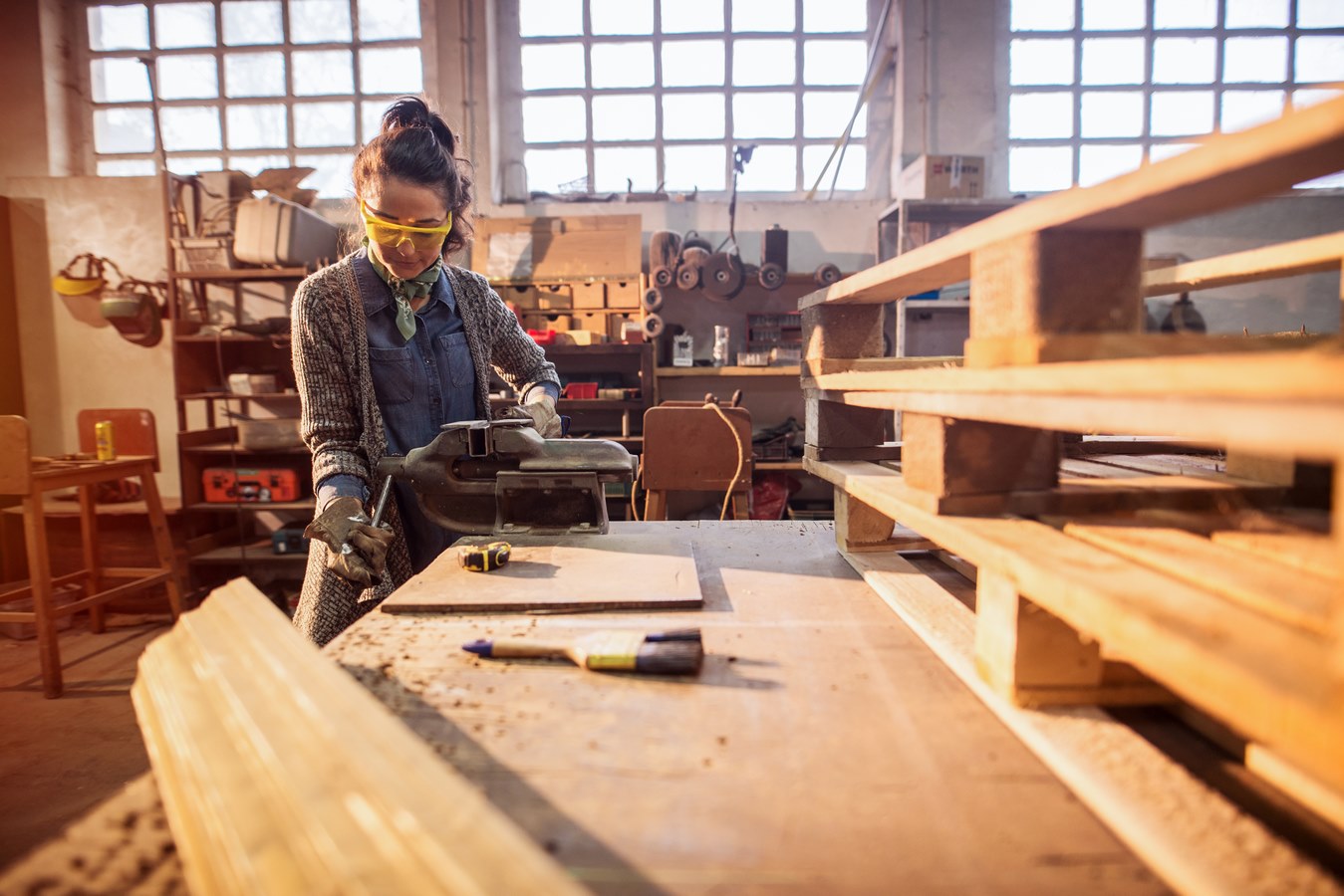 Équipement industriel pour fabrication de palette bois en Rhône-Alpes